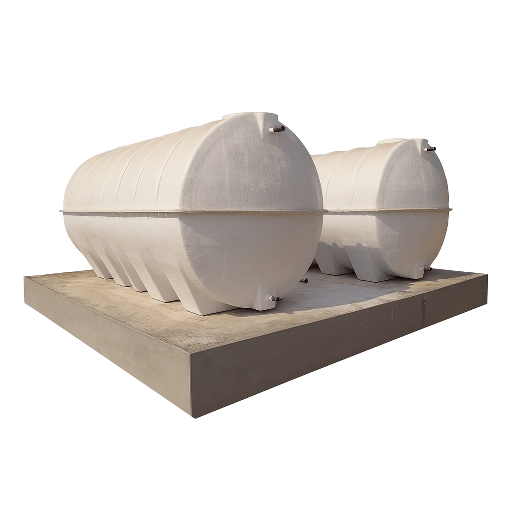 Two GRP septic tank Installed